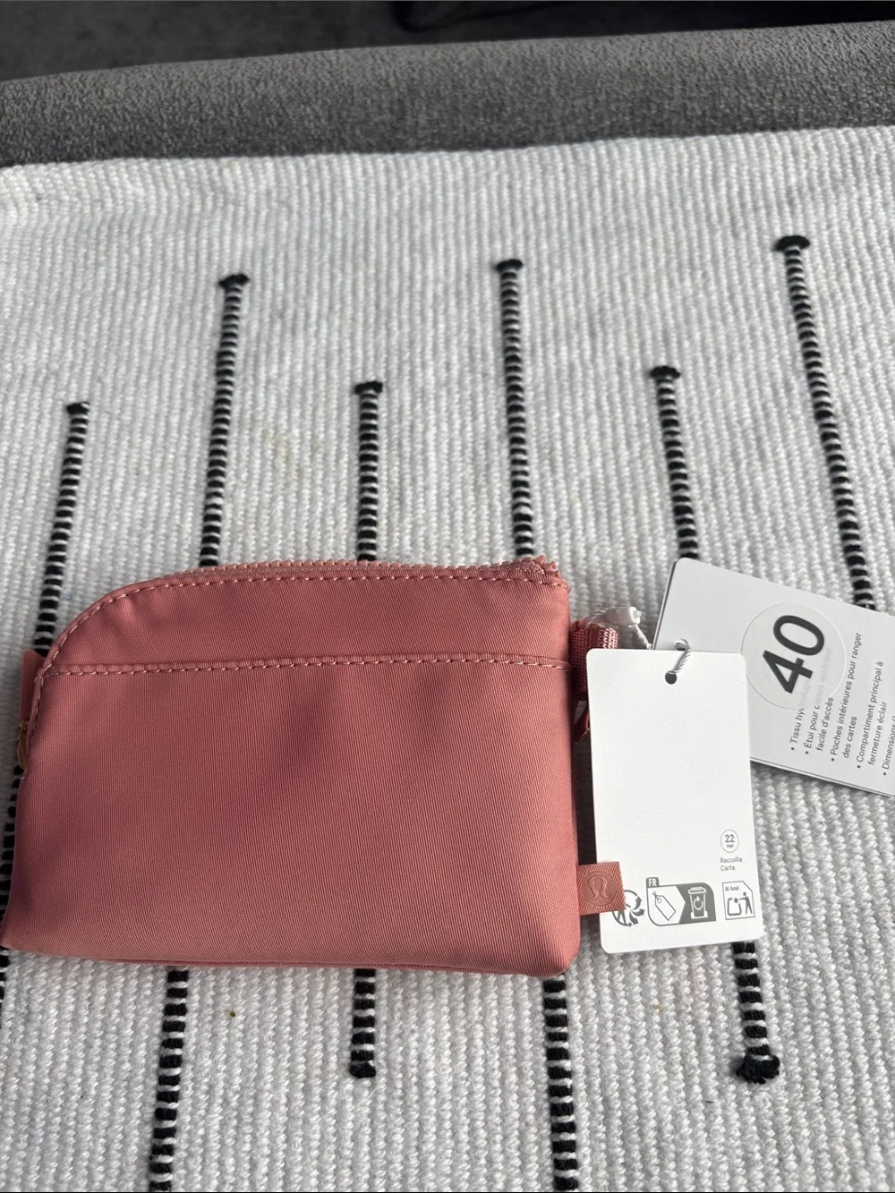 lululemon athletica Dusty Rose Clip-On Card Pouch